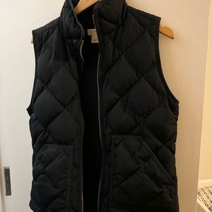 J Crew Navy blue quilted puffer vest XXS